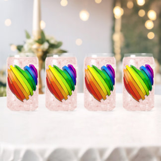 SlipperyJoe's sculpturale driedimensionale hart b Blikvorm Glas