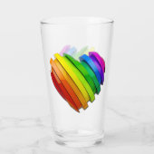 SlipperyJoe's sculpturale driedimensionale hart b Glas (Achterkant)