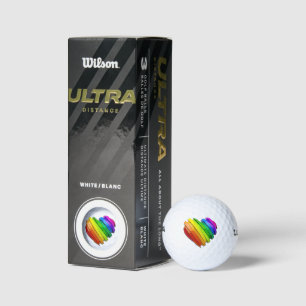 SlipperyJoe's sculpturale driedimensionale hart b Golfballen