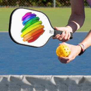 SlipperyJoe's sculpturale driedimensionale hart b Pickleball Paddle
