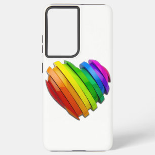 SlipperyJoe's sculpturale driedimensionale hart b Samsung Galaxy Hoesje