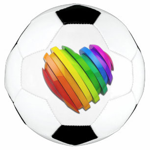 SlipperyJoe's sculpturale driedimensionale hart b Voetbal