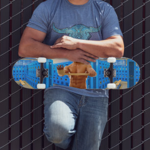 SlipperyJoe's shirtloze gespierde man abs borst sh Persoonlijk Skateboard