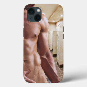 SlipperyJoe's shirtloze gespierde mannelijke torso Case-Mate iPhone Case