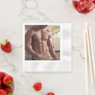 SlipperyJoe's shirtloze gespierde mannelijke torso Servet