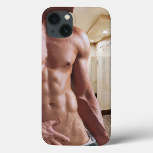 SlipperyJoe's shirtloze gespierde mannen torso six Case-Mate iPhone Case