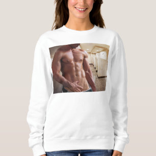 SlipperyJoe's shirtloze gespierde mannen torso six Trui