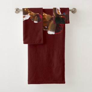 SlipperyJoe's shirtloze mannen rug aan rug kerst Bad Handdoek
