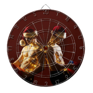 SlipperyJoe's shirtloze mannen rug-aan-rug Kerstmi Dartbord