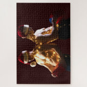 SlipperyJoe's shirtloze mannen terug-naar-rug kers Legpuzzel (Verticaal)