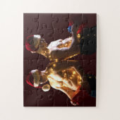 SlipperyJoe's shirtloze mannen terug-naar-rug kers Legpuzzel (Verticaal)