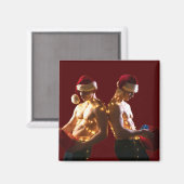 SlipperyJoe's shirtloze mannen terug-naar-rug kers Magneet (Voorkant / Achterkant)