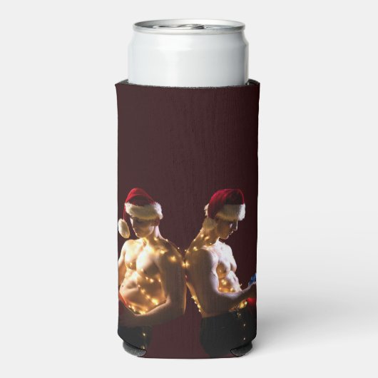 SlipperyJoe's shirtloze mannen terug-naar-rug kers Seltzer Blikjeskoeler (Seltzer Achterkant)