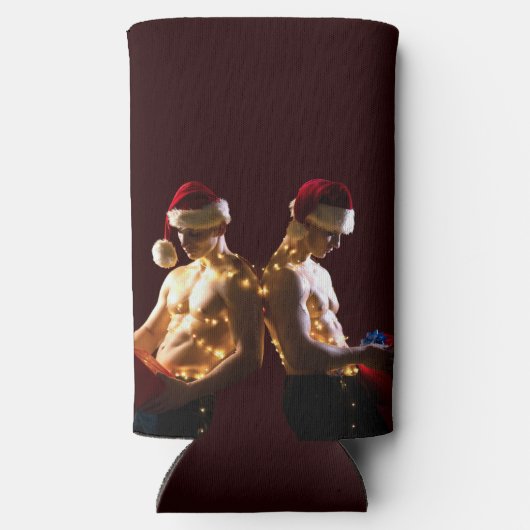 SlipperyJoe's shirtloze mannen terug-naar-rug kers Seltzer Blikjeskoeler (Achterkant)