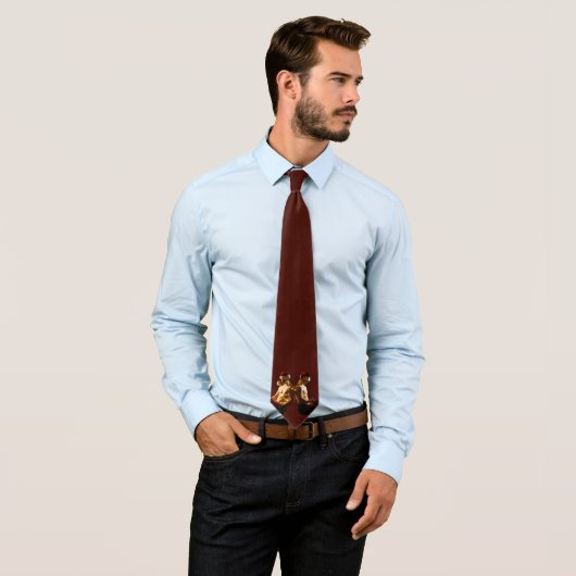 SlipperyJoe's shirtloze mannen terug-naar-rug kers Stropdas (In situ)