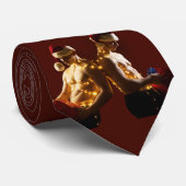 SlipperyJoe's shirtloze mannen terug-naar-rug kers Stropdas (Opgerold)