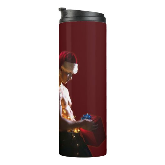 SlipperyJoe's shirtloze mannen terug-naar-rug kers Thermosbeker (Geroteerd rechts)