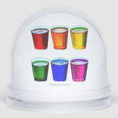 SlipperyJoe's shot glasses liquid pride colors cel Sneeuwbol (Voorkant)
