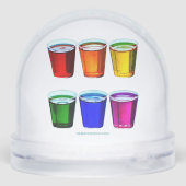 SlipperyJoe's shot glasses liquid pride colors cel Sneeuwbol (Achterkant)
