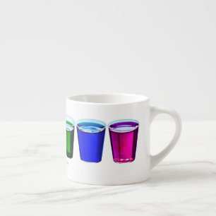 SlipperyJoe's shotglazen zes kopjes horizontaal ge Espresso Kop