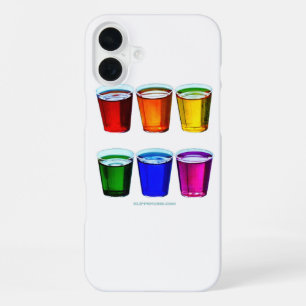 SlipperyJoe's shotglazen zes kopjes horizontaal ge iPhone 16 Plus Hoesje