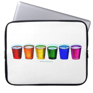 SlipperyJoe's shotglazen zes kopjes horizontaal ge Laptop Sleeve