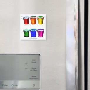 SlipperyJoe's shotglazen zes kopjes horizontaal ge Magneet