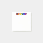 SlipperyJoe's shotglazen zes kopjes horizontaal ge Post-it® Notes (Voorkant)