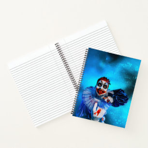 SlipperyJoe's sinistere Halloween-clownfiguur besm Notitieboek