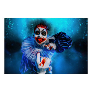 SlipperyJoe's sinistere Halloween-clownfiguur besm Perfect Poster