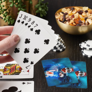 SlipperyJoe's sinistere Halloween-clownfiguur besm Pokerkaarten