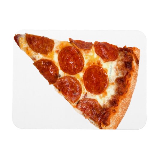 SlipperyJoe's Sliced Pizza pepperoni-kaas delici Magneet (Horizontaal)