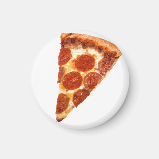 SlipperyJoe's Sliced Pizza pepperoni-kaas delici Magneet (Voorkant)