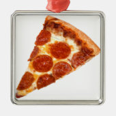 SlipperyJoe's Sliced Pizza pepperoni-kaas delici Metalen Ornament (Voorkant)