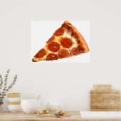 SlipperyJoe's Sliced Pizza pepperoni-kaas delici Poster (Keuken)