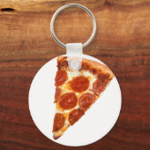 SlipperyJoe's Sliced Pizza pepperoni-kaas delici Sleutelhanger (Voorkant)