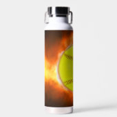 SlipperyJoe's softball op vuurbal vuurbal Waterfles (Voorkant)