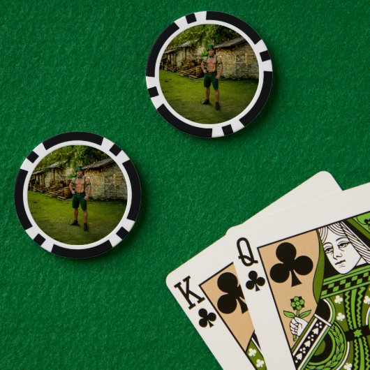 SlipperyJoe's St. Patrick's Dag feestelijke kabout Poker Chips (Pokertafel (Dubbel))