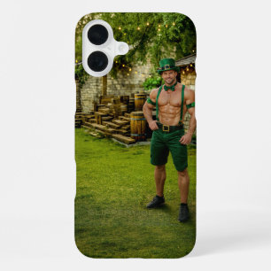 SlipperyJoe's St. Patrick's Dag feestelijke leprec iPhone 16 Plus Hoesje