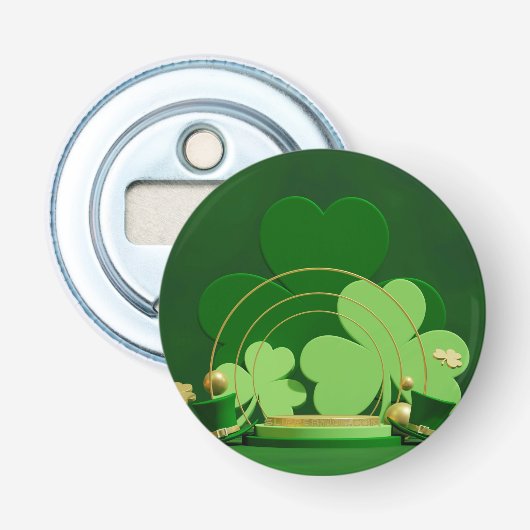 SlipperyJoe's St. Patrick's Day driewegkaver Button Flesopener (Voorkant)