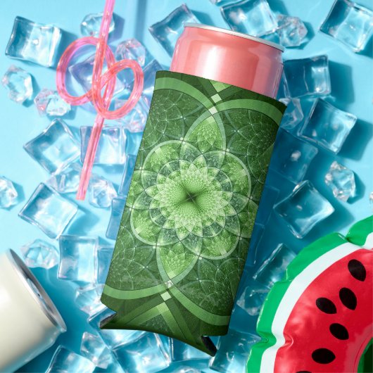 SlipperyJoe's St. Patrick's Day Fractal vortex hol Seltzer Blikjeskoeler (Insitu Zomer)