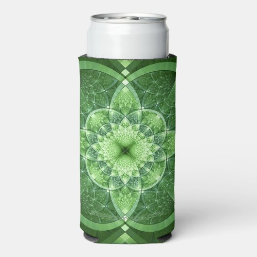 SlipperyJoe's St. Patrick's Day Fractal vortex hol Seltzer Blikjeskoeler (Seltzer Achterkant)