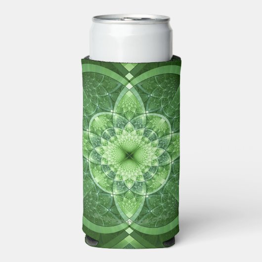 SlipperyJoe's St. Patrick's Day Fractal vortex hol Seltzer Blikjeskoeler (Seltzer Voorkant)