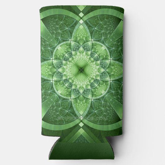SlipperyJoe's St. Patrick's Day Fractal vortex hol Seltzer Blikjeskoeler (Achterkant)