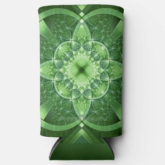 SlipperyJoe's St. Patrick's Day Fractal vortex hol Seltzer Blikjeskoeler (Voorkant)