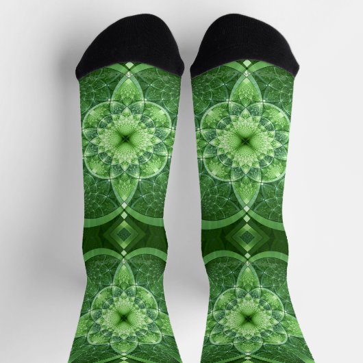 SlipperyJoe's St. Patrick's Day Fractal vortex hol Sokken (Top)