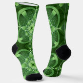 SlipperyJoe's St. Patrick's Day Fractal vortex hol Sokken (Gebogen)