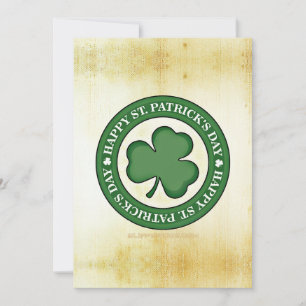 SlipperyJoe's St. Patrick's Day glanzende drie bla Feestdagenkaart