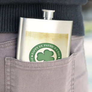 SlipperyJoe's St. Patrick's Day glanzende drieblaa Flacon
