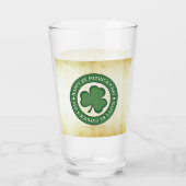 SlipperyJoe's St. Patrick's Day glanzende drieblaa Glas (Achterkant)